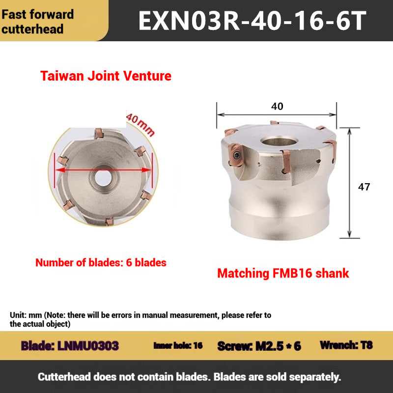 1113-EXN03R fast feed milling cutter disk Toshiba double-sided open roughness internal coolant water discharge milling cutter disk LNMU0303 milling cutter blade Shandong Denso Pricision Tools Co.,Ltd.